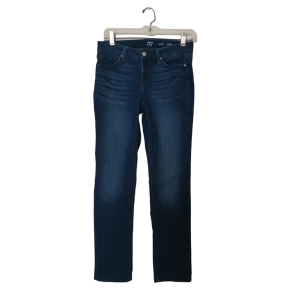 crown & ivy Denim - Crown and Ivy Women's Straight Leg Jeans Size 4 Regular Dark Denim Cotton